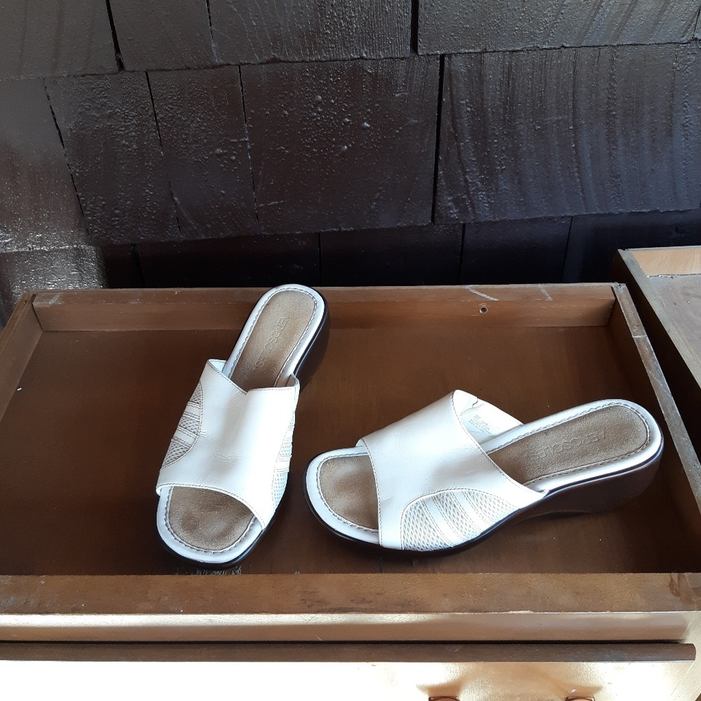 White open-toed sandals